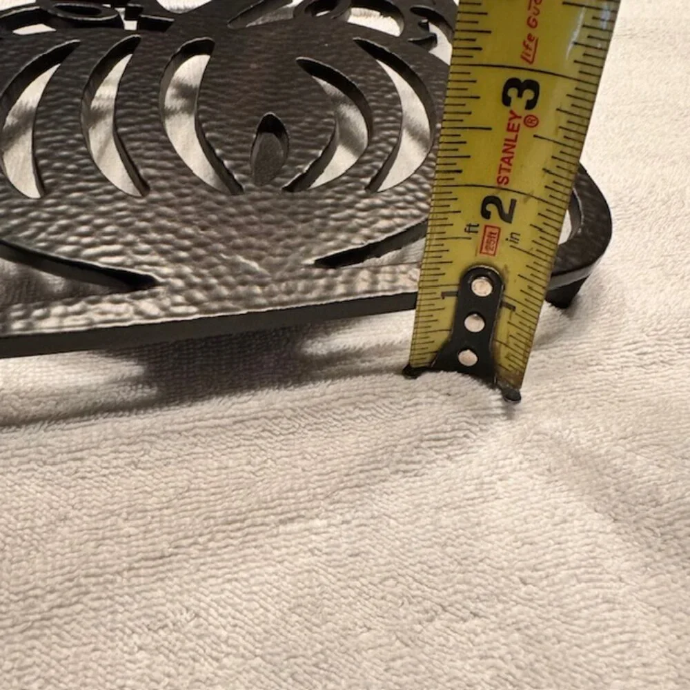 Crate & Barrel Hammered Metal Pumpkin Trivet 8